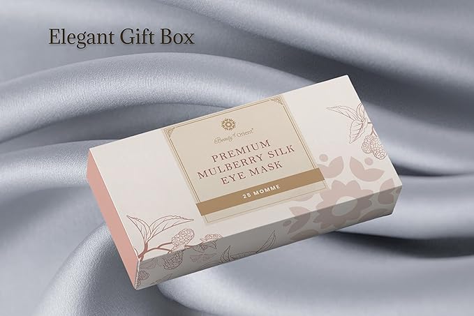 Premium Handcrafted 25 Momme Mulberry Silk Eye Mask for Sleeping (Silver Lining)-VivaGrace Women