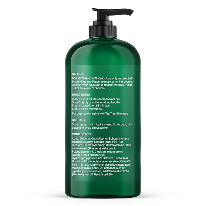 Botanic Hearth Tea Tree Conditioner | For All Hair Types | Fights Dandruff & Dry Scalp | With Vitamin C, Peppermint Oil, Rosemary Oil & Lavender Oil | Sulphate & Paraben Free | 16 fl oz-VivaGrace Women