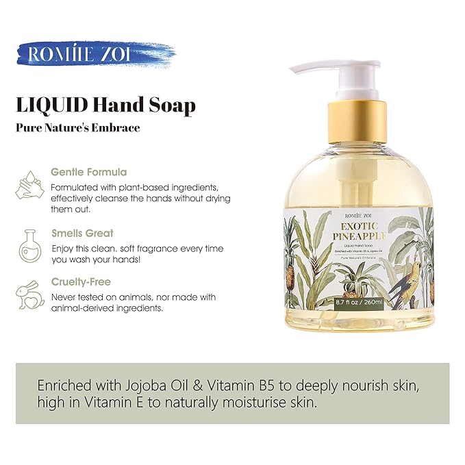 Liquid Hand Soap with Gift Box - Pure Nature's Embrace - Exotic Pineapple - 260ml/ 8.7 fl.oz