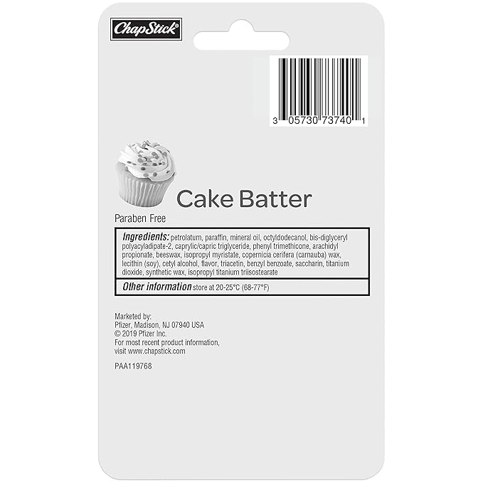 ChapStick Cake Batter Limited Edition Flavored Lip Balm Tubes - 0.15 Oz (Pack of 3)-VivaGrace Women