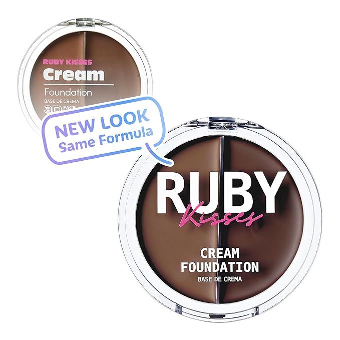 Ruby Kisses 3D Face Creator Cream Foundation & Concealer, 12 Hours Long Lasting, Medium to Full Coverage, Non-Greasy, Ideal for Makeup & Contour Palette (Level 16)-VivaGrace Women