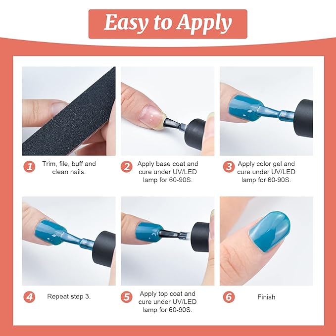 JODSONE Gel Nail Polish Kit with U V Light 32 Colors with Base Coat Matte Glitter Top Coat Gel Nail Set Manicure Salon Tools-VivaGrace Women