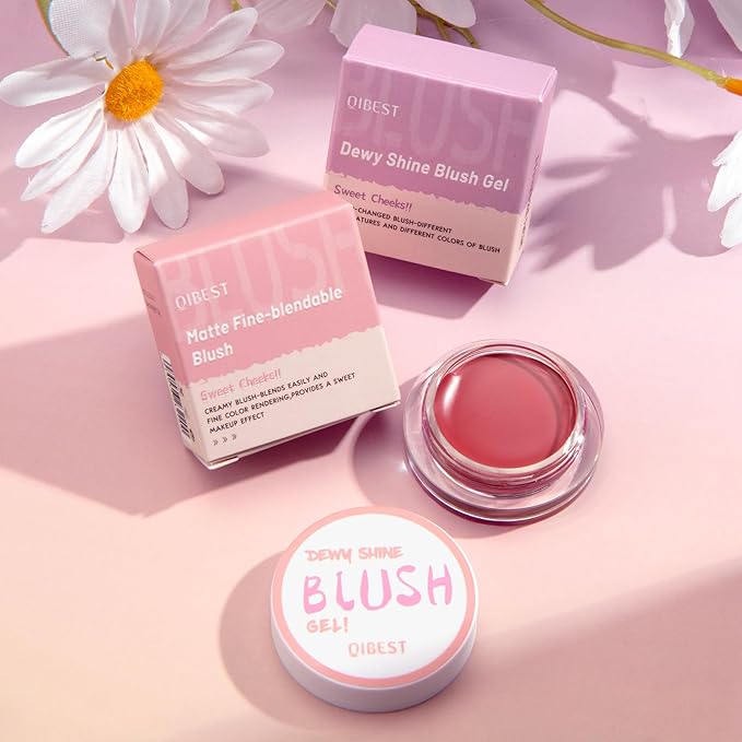 Warm Change Blush Clear Color Change Moisturizing Natural Nude Long-lasting All-Day Face Enhancing Makeup Color,-VivaGrace Women