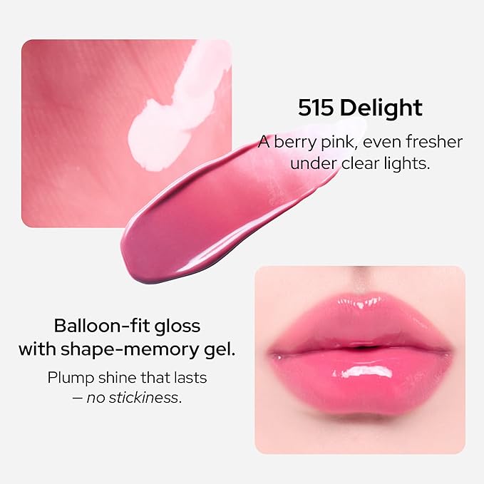 Unseen Balloon Tint, 6 Colors Set for All Skin Types. Buildable Color, Long Lasting Glossy Lip Stains, Lightweight Lip Gloss Make up (Delight, 1 Oz)-VivaGrace Women