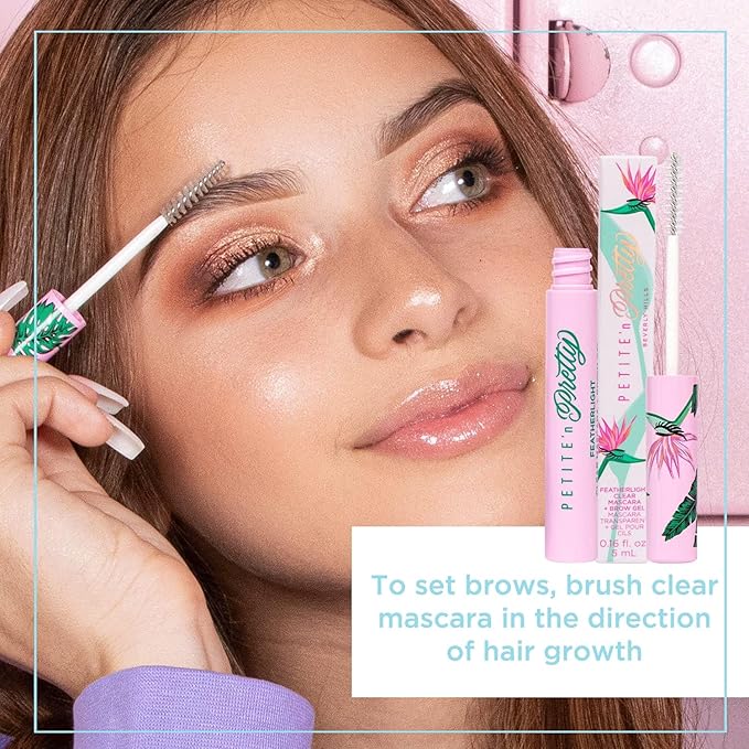 Petite 'n Pretty Makeup Set for Kids (Dream in Pink) - Makeup for Tweens & Teens - Featherlight Clear Mascara and Brow Gel, Multi Stick for Eyes & Cheeks, Lip Balm, Made in the USA-VivaGrace Women