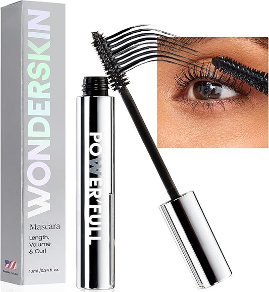 Wonderskin Mascara - Black Mascara for Volume, Length, and Curl - Lengthening, Volumizing & Smudge Proof Lash Makeup-VivaGrace Women