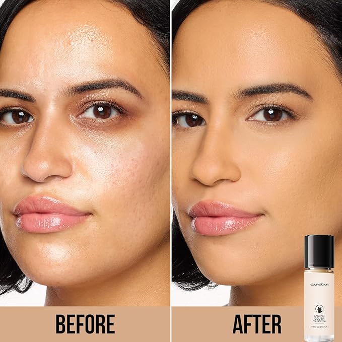 Lasting Cover Foundation, 24H Longlasting Full Coverage Matte Finish Face Makeup, Poreless, Lightweight, Waterproof, Oil Free Liquid Foundation, M02-VivaGrace Women