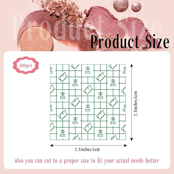 500 Pieces Makeup Hand Palette,Disposable Adhesive Makeup Mixing Tray,Waterproof Makeup Tape,For Mix Foundation And Keep Hands Clean When Applying Makeup-VivaGrace Women