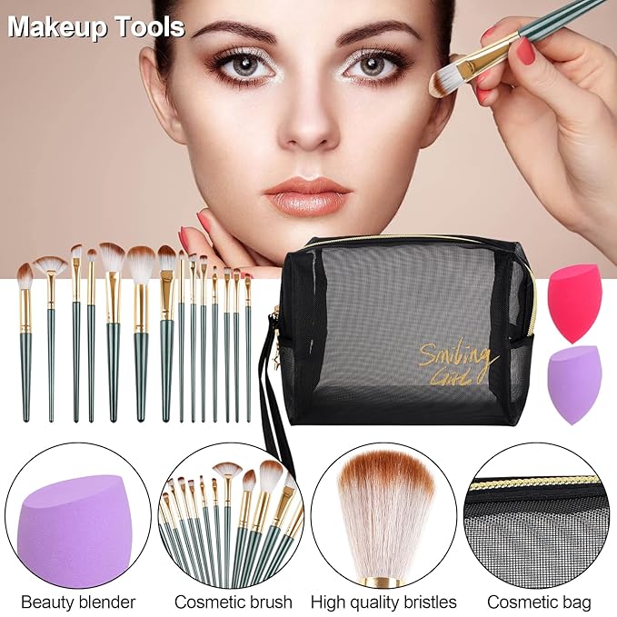 Fenshine Makeup Set,Make Up Starter Kit With Storage Bag Portable Travel Make Up Palette Eyeshadow Foundation Lip Gloss for Teenage & Adults (Type B)-VivaGrace Women