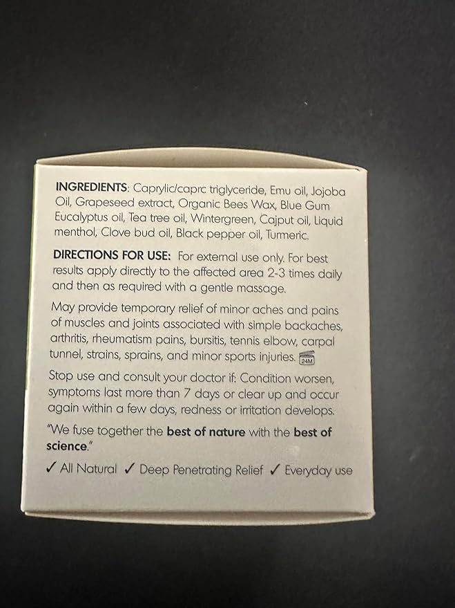 Emu Oil Moisturizing Lip Balm - Hydrating Lip Balm with Extreme SPF50+ Sun Protection - 4-Hour Water Resistant, Fortified with Vitamin E, Amino Acids & Omega 3, 6 & 9 - Y-Not Natural, 15g Stick-VivaGrace Women