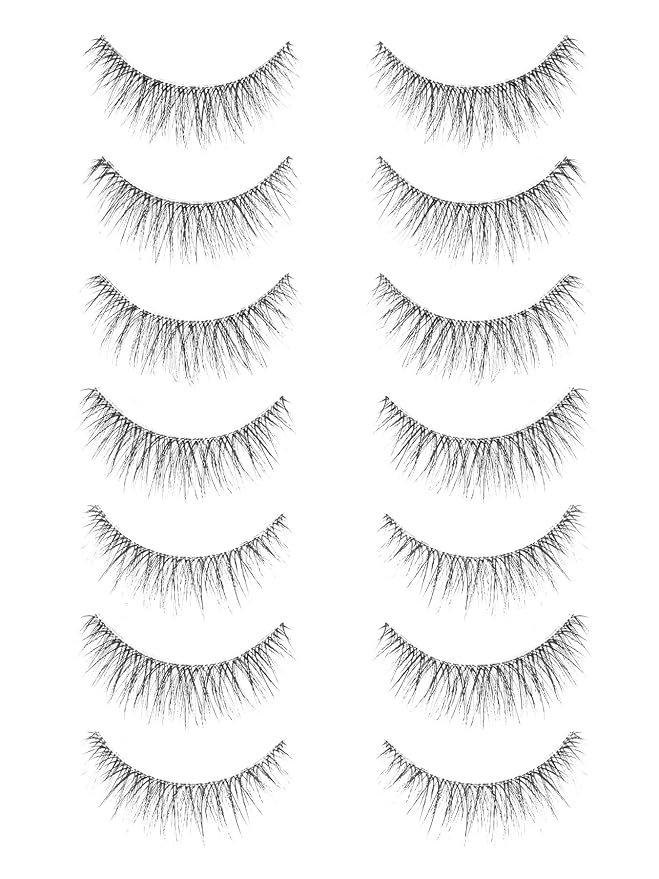 False Lashes Natural Look Wispy Eyelashes 13MM Eye Lash Pack for Daily C Curl Natural Lashes 7 Pair Siligli-VivaGrace Women
