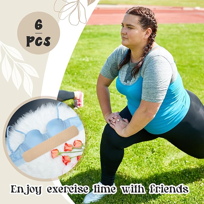 Toulite 6 Pcs Cotton Bra Liners Rectangle Under Bra Pads 3 Layer Bra Sweat Liners for Women Sweating Supplies-VivaGrace Women