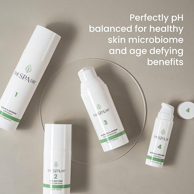 The Spa Dr. 4-Step Facial Kit for Women - 30 Day Supply Skin Care Kit - Anti Agin Facial Kit - Organic Skin Care - Perfectly pH Balanced-VivaGrace Women