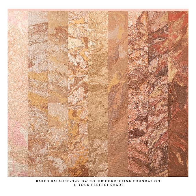 LAURA GELLER NEW YORK Get Glowing Kit (2pc): Baked Balance-n-Glow Illuminating Powder Foundation, Porcelain + Airbrush Kabuki Makeup Brush