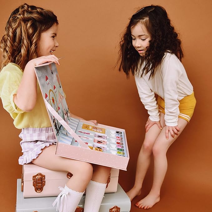 MISS NELLA Pop-up Beauty Suitcase, Nails and Accessories Set, Perfect for Children and Teens, Great for Parties and Sleepovers- Kid Friendly and Non-Toxic-VivaGrace Women
