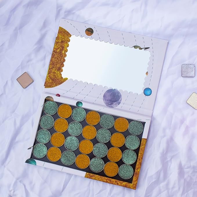 Empty magnetic palette with Mirror,Like a Book Fashionable and beautiful empty magnetic palette Makeup Magnetic Palette-VivaGrace Women
