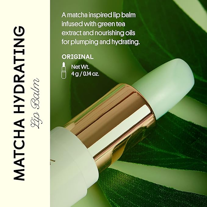 Winky Lux Matcha Lip Balm, Lip Balm with Coconut Oil, Vitamin E and Caffeine, Winky Lux Lip Balm and Lip Moisturizer, Clear Lip Balm-VivaGrace Women