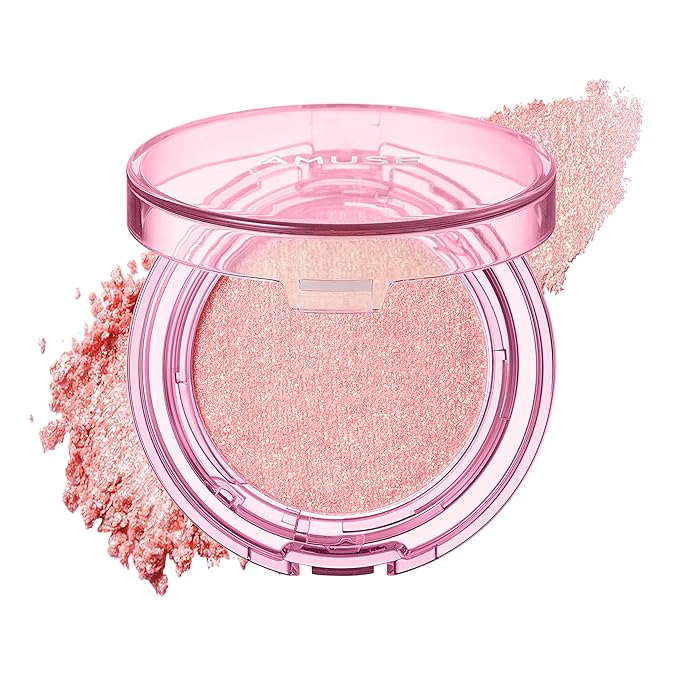Amuse SEOUL Face Diamond Pink Diamond Highlighter | High Glossy Face Illuminator Highlighting Powder, Highlighter Makeup, Shimmer Glow, Rose & Gold Glow Highlighter, Cruelty-Free & Vegan (4.7g)-VivaGrace Women