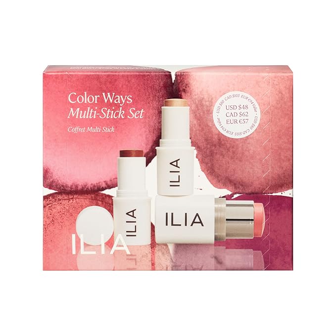 ILIA - Natural Color Ways Multi-Stick Set For Cheeks + Lips | Non-Toxic, Vegan, Cruelty-Free, Clean Makeup-VivaGrace Women