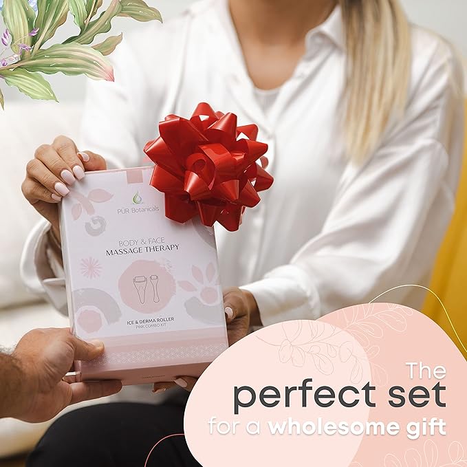 Derma Roller & Ice Roller 2 in 1 for Beard Hair Skin Face 540 Titanium.25mm - Self Care Gifts Facial Skin Care Tools…-VivaGrace Women