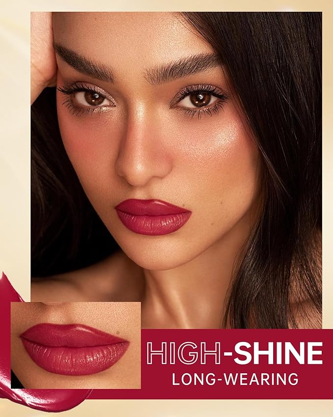 MAKI YIKA Red Lipstick for Women Moisture Hydrate Lipsticks Glossy Dark Lipsticks Sheer Finish Lightweight Tinted Lip Balm, Z03 Undressed-VivaGrace Women