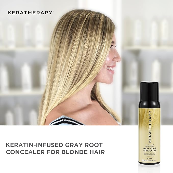 Keratherapy Keratin Infused Perfect Match Gray Root Concealer Spray, Auburn Red, 3 oz, 118 ml - Root Cover Up Spray to Hide Gray Roots - Keratin Therapy Hair Darkening & Temporary Scalp Concealer-VivaGrace Women