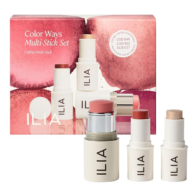 ILIA - Natural Color Ways Multi-Stick Set For Cheeks + Lips | Non-Toxic, Vegan, Cruelty-Free, Clean Makeup-VivaGrace Women