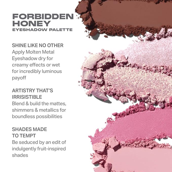 Morphe Forbidden Honey Artistry Palette - Foil-Effect Eyeshadow Palette with Matte, Shimmer & Foil Finishes - Pink & Brown Eyeshadow with Luminous Payoff (0.35 oz)-VivaGrace Women