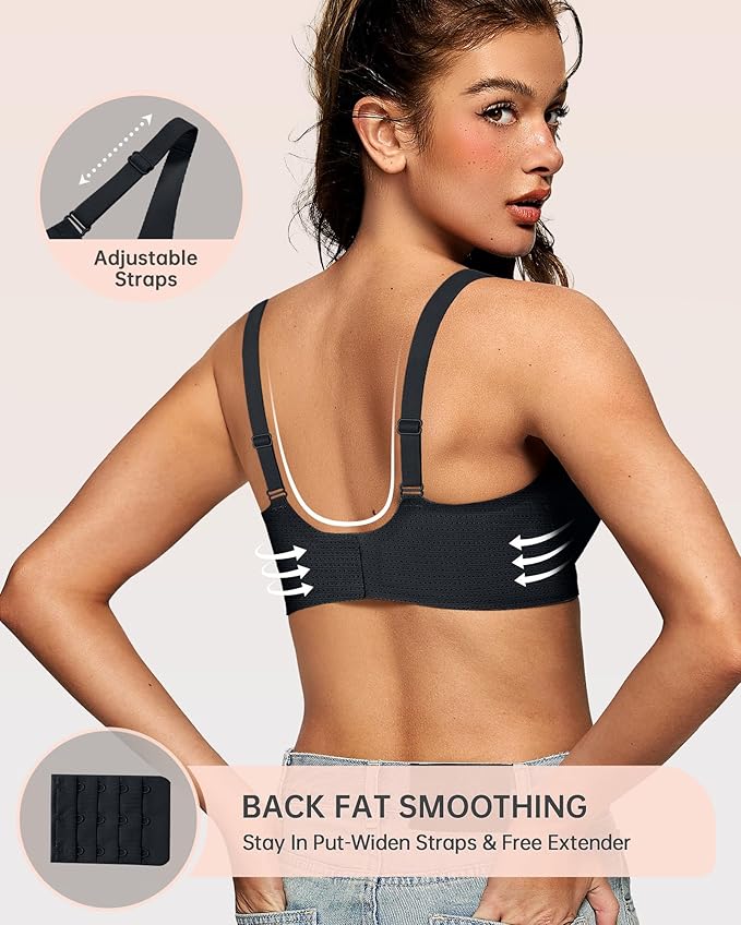OEAK Womens Deep V Bras Wireless Comfortable Bra Supportive No Underwire Bras Tshirt Push Up Bralettes Plunge Seamless Bra-VivaGrace Women