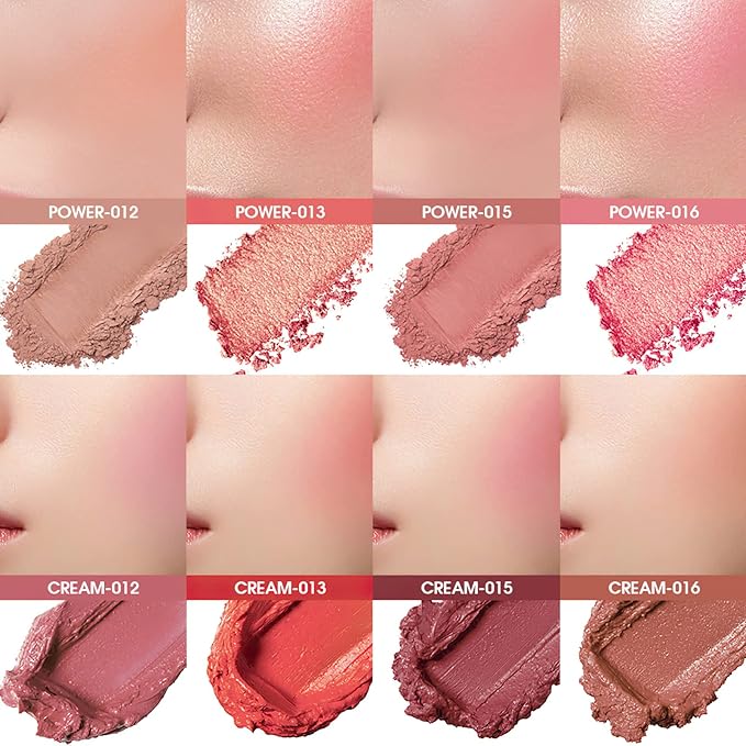 8 Colors Blush and Highlighter Palette, 2-in-1 Contour Makeup Palette, Lightweight, Blendable, Natural Radiance, Face Palette Holiday Gift Set for Women-VivaGrace Women