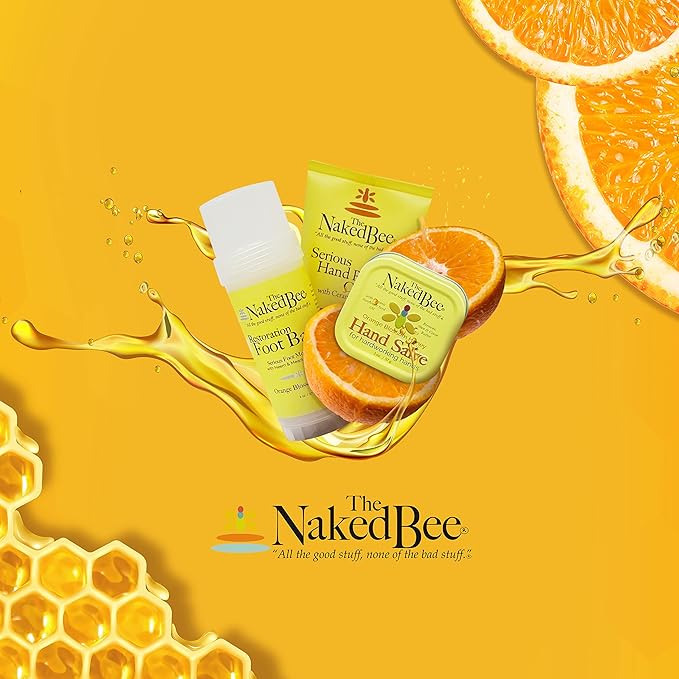 The Naked Bee Lip Balm in Orange Blossom Honey, Grapefruit Blossom Honey, and Pomegranate & Honey, 0.15 oz, 3 Pack-VivaGrace Women