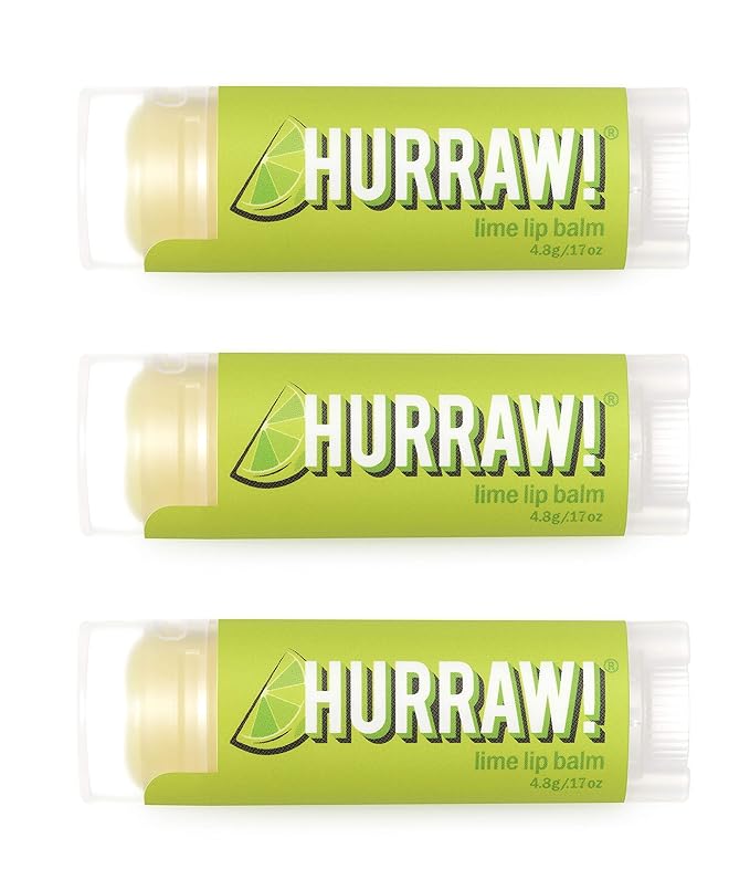 Hurraw! Lime Lip Balm, 3 Pack: Organic, Certified Vegan, Cruelty and Gluten Free. Non-GMO, 100% Natural Ingredients. Bee, Shea, Soy and Palm Free. Made in USA-VivaGrace Women