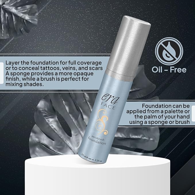 ERA Face spray makeup (Y5 Wheat, 2.25 oz) - airbrush foundation, everyday, buildable, professional spray on cosmetics by Era Beauty-VivaGrace Women