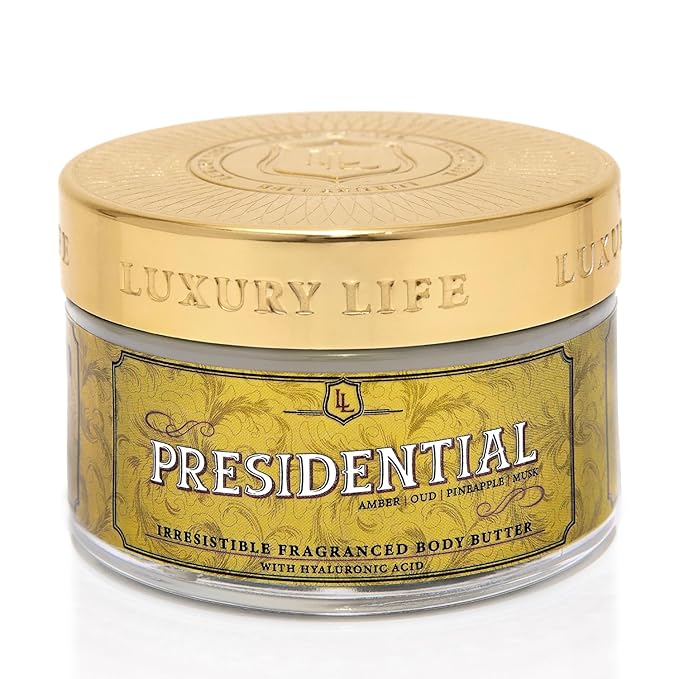 LUXURY LIFE BUTTER - Irresistibly Scented Body Butter with Hyaluronic Acid for Ultimate Moisture. Luxurious Natural Fragrance. Hydrates for a Non-Greasy Glamorous Glow, Presidential, 5 oz.-VivaGrace Women