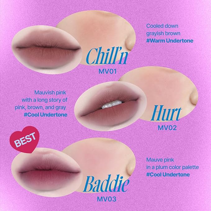 Lip&Cheek Blurry Pudding Pot | Cold-hearted Moment - Baddie | Makeup Blush, Buildable Lightweight, Multi-Use Soft Matte Finish | 5g-VivaGrace Women