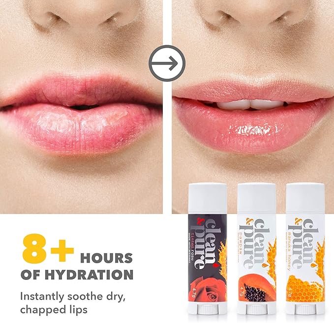 Bee Sweet Lip Balms, 3 Pack | Manuka Honey Beauty Products | Lip Care Set With 100% All Natural Beeswax and Vitamin E Oil | Flavored Lip Balm for Dry, Chapped Lips | Made in Australia-VivaGrace Women
