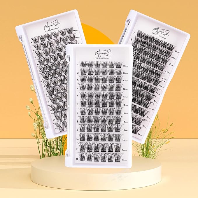 Cluster Lashes 72 Individual Lashes Clusters Eyelash Extensions False Eyelashes DIY Lash Extension Kit Reusable False Eyelashes Natural Look Mix 10-16mm C D Curl-DM17-VivaGrace Women