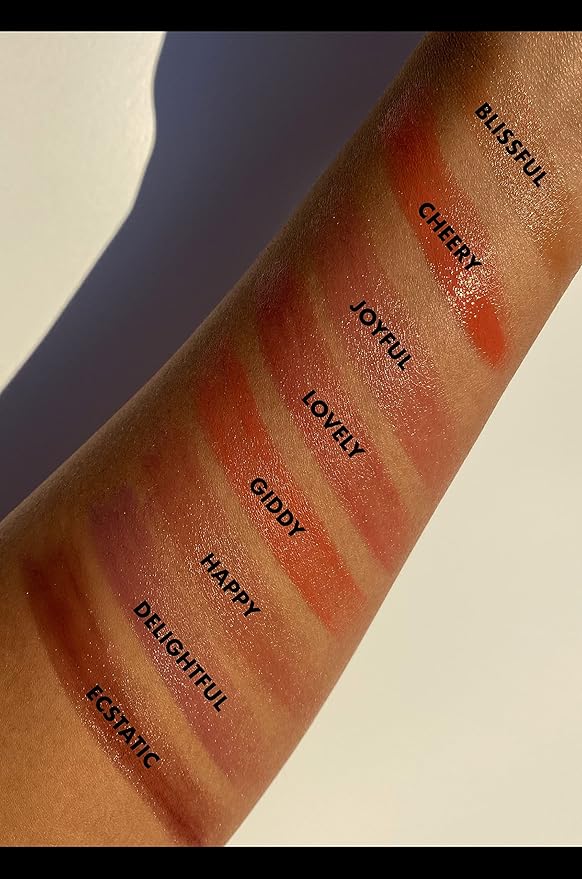 e.l.f. Hydrating Core Lip Shine, Conditioning & Nourishing Lip Balm, Sheer Color Tinted Lip Moisturizer, Happy, 0.09 Oz-VivaGrace Women