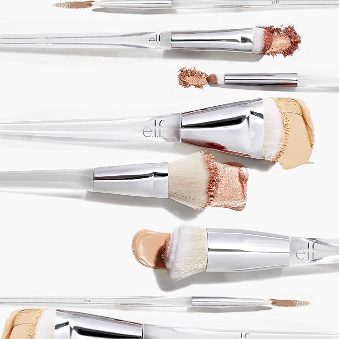 e.l.f. Precision Eyeshadow Brush, Medium-Sized, Tapered, Soft, Synthetic, Luxurious, Blends, Highlights, Contours, Shades, Applies Color, Easy To Clean-VivaGrace Women