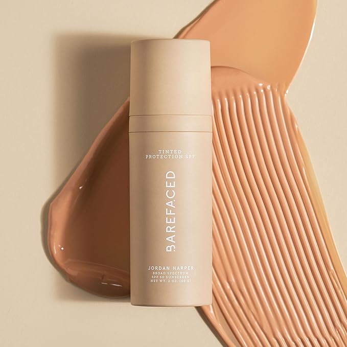 Barefaced Tinted Protection SPF 50+ – Broad-Spectrum Sunscreen with Zinc Oxide, Niacinamide & Hyaluronic Acid – Oil-Free UV Protection, Hydration & Anti-Aging with Universal Tint (60ml)-VivaGrace Women