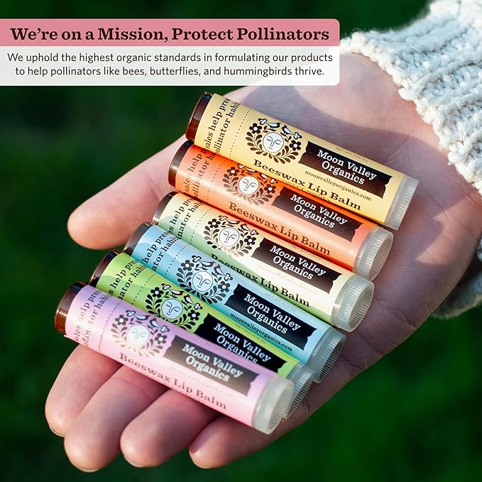 Moon Valley Organics Beeswax Lip Balm for Moisturizing Lips and Cuticles (JUICY BLACKBERRY, 3-Pack)-VivaGrace Women