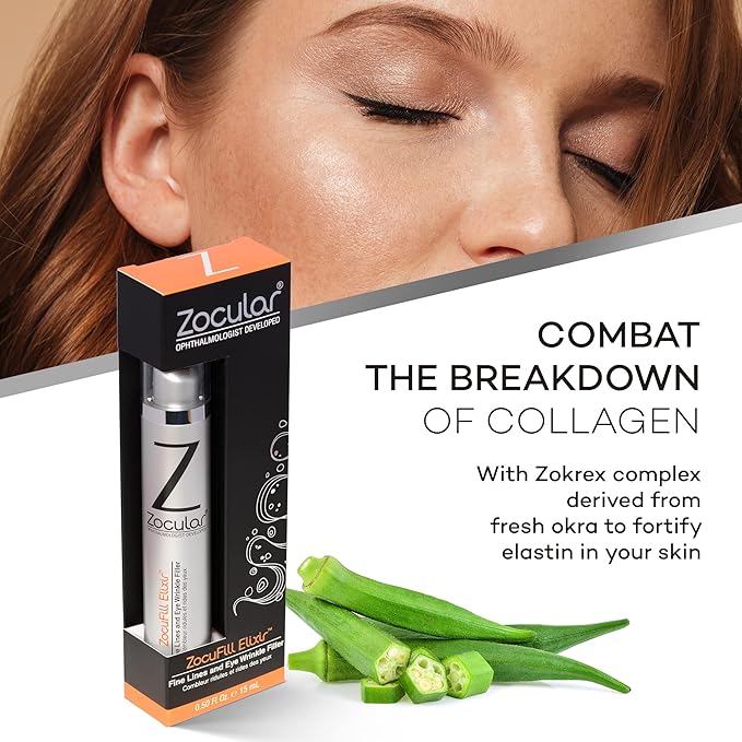 Zocufill Elixir Eye Gel and Face Serum - Eye Bags Treatment for Women and Men - Reduce the Appearance of Dark Circles, Puffy Eyes, Fine Lines and Wrinkles-VivaGrace Women