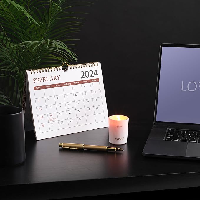 Womens Gifts, Candle Gifts for Women with 2024 Wall Calendar, 12 Unique Scented Aromatherapy Soy Candles & Gold Pen, 12 Month Advent Calendar, Home Candle Birthday Gift Set for Women & Men-VivaGrace Women