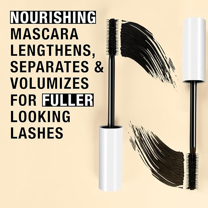 Neutrogena Healthy Definition Mascara - Defines, Lifts, Curls, Lengthens & Volumizes Lashes - Dual-Sided Comb + Brush for Natural Application - Carbon Black, 0.27 oz