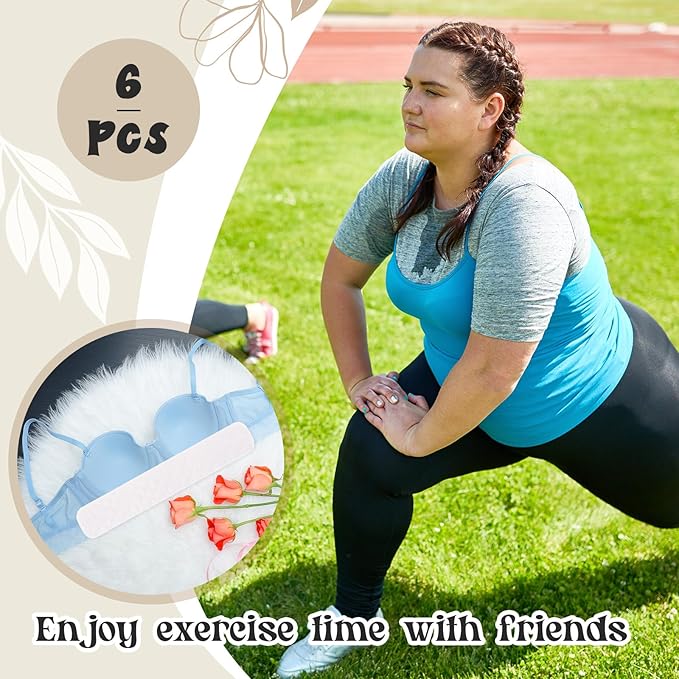 Toulite 6 Pcs Cotton Bra Liners Rectangle Under Bra Pads 3 Layer Bra Sweat Liners for Women Sweating Supplies-VivaGrace Women