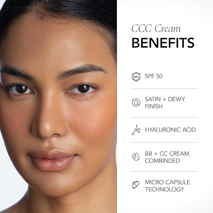 CLE Cosmetics CCC Cream (Golden Medium 301 / SPF 50) - Color Correcting CC Cream Hybrid with Sunscreen - Lightweight, Hydrating Light to Medium Coverage Foundation - 1 fl oz-VivaGrace Women