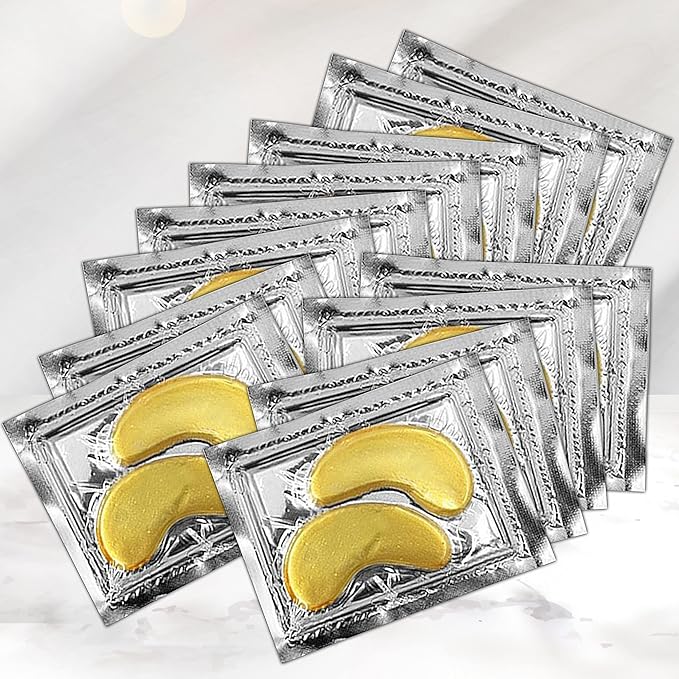 Under Eye Anti-Aging Eye Mask Collagen Patch Treatment for Minimizing Wrinkles, Puffy Eyes, Eye Bags, Dark Circles, Fine Lines Under the Eye, Looking Less Tired, Revitalizing, Moisturizing and Refreshing Your Skin 12 Pairs (Gold)-VivaGrace Women