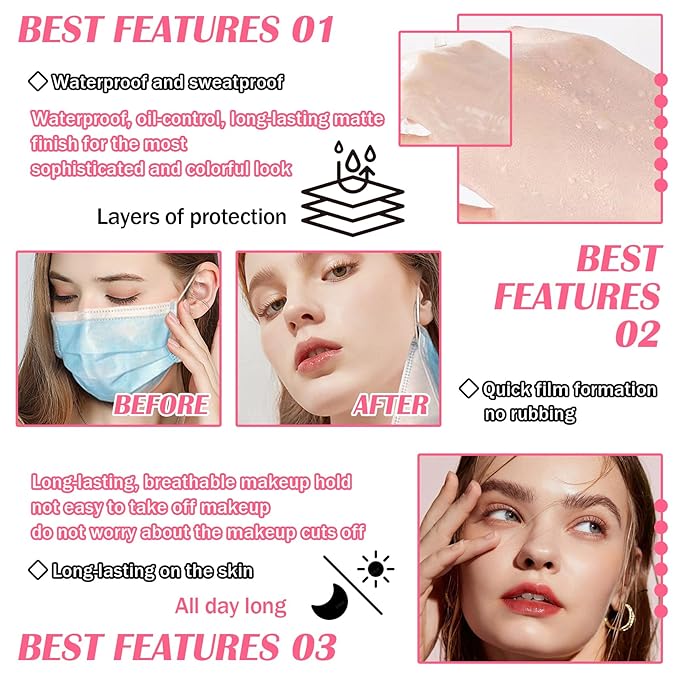 Color Changing Foundation Set,Full Coverage Foundation Liquid Foundation Makeup Gift Set,Moisturizing BB Cream for Women,Flawless Loose Setting Powder Face Primer Base Makeup Kit With Makeup Sponge-VivaGrace Women