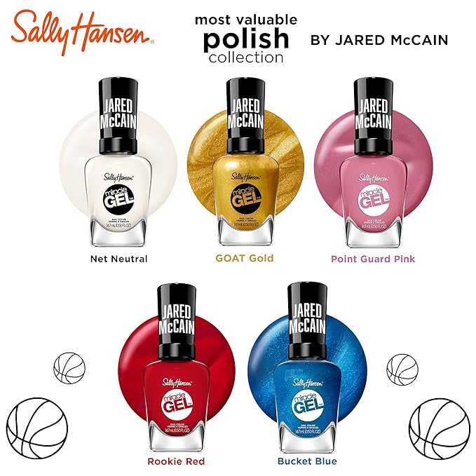 Sally Hansen Miracle Gel™ x Jared McCain, Net Neutral, Long Lasting, Gel-Like Formula, No UV Lamp Needed, White Nail Polish