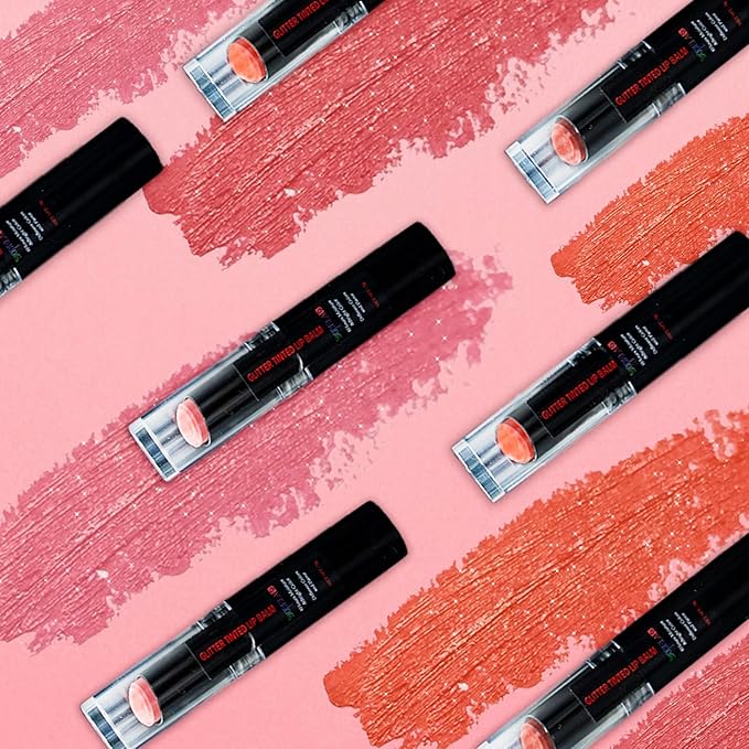 10 Pack Tinted Lip Balm With Glitter Powder Tinted Chapstick - Moisturizing, Soothing, and Repairing Dry and Chapped Lips-VivaGrace Women